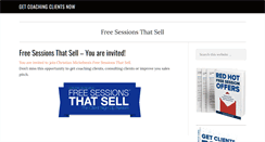 Desktop Screenshot of getcoachingclientsnow.com