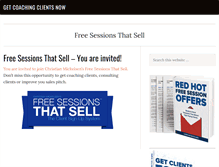 Tablet Screenshot of getcoachingclientsnow.com